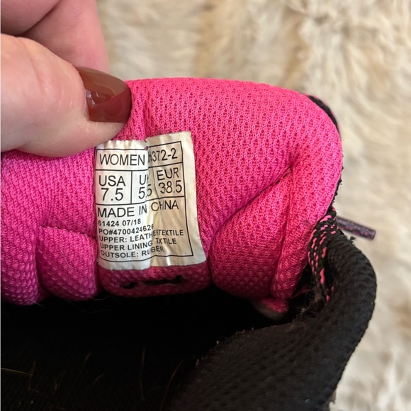 Women's Black and Pink Athletic Shoes - Picture 6 of 6